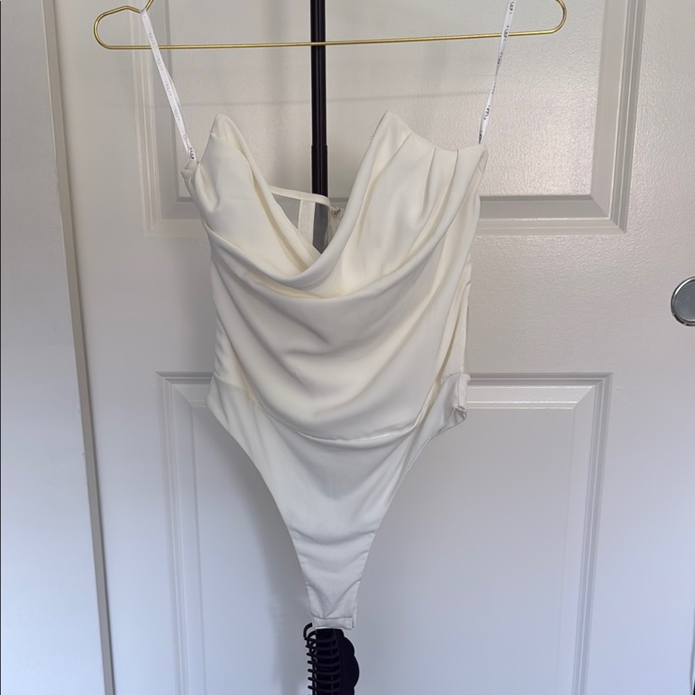 CLUB L LONDON Elegant Cream Bodysuit